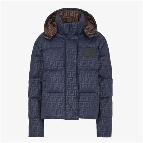 fendi techno jacket|Blue FF tech fabric down jacket .